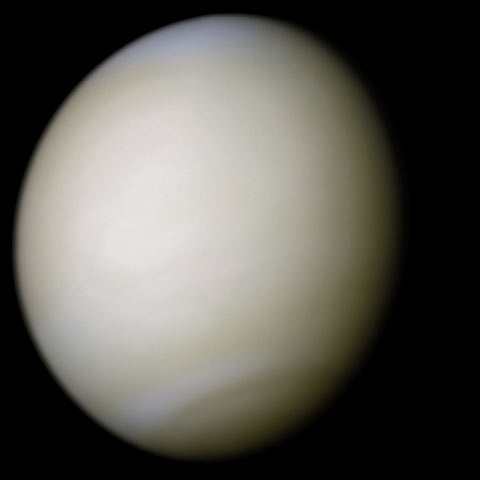 real-color image of Venus taken by Mariner 10