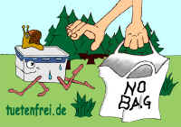 _Wir unterstützen No Bag - tütenfreie Dose - Motto: Sackerl nur fürs Gackerl ;)