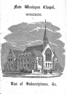 New Wesleyan Chapel Windsor 1877
