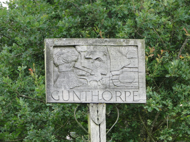 Gunthorpe village sign (detail)