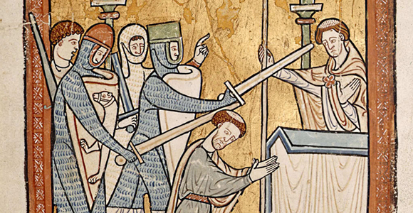 The murder of Thomas Becket at Canterbury Cathedral, 1170