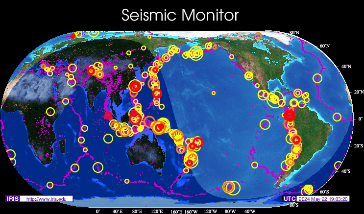 Global Seismic activity example