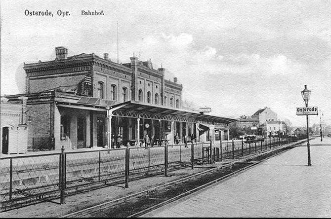 Budynek dworca na początu XX wieku