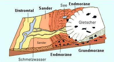 Schema der glazialen Serie