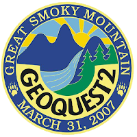 Artwork picture of the 2007 Smoky Mountain Geoquest Geocoin - front