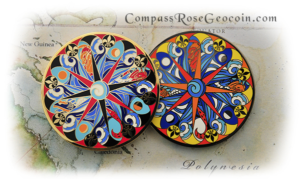 Polynesian Compass Rose Front Versions