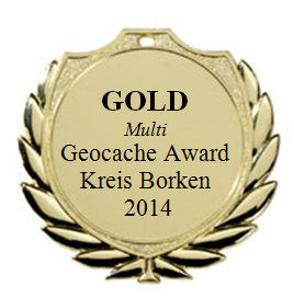 GOLD (Multi) - Geocaching Award Kreis Borken 2014