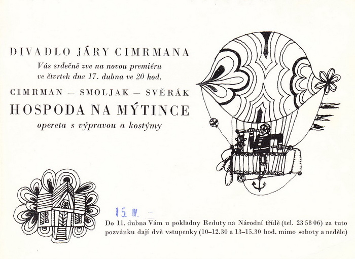 pozvánka na premiéru, 17.4.1969