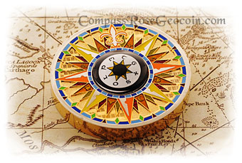 Compass Rose Geocoin 5th Anniversary
