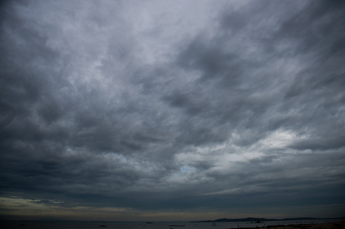 Nimbostratus Visão parcial de uma nimbostratus