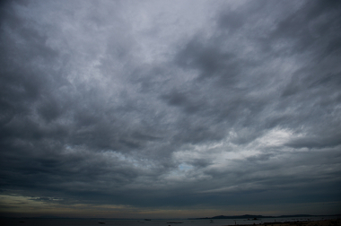 Visão parcial de uma nimbostratus