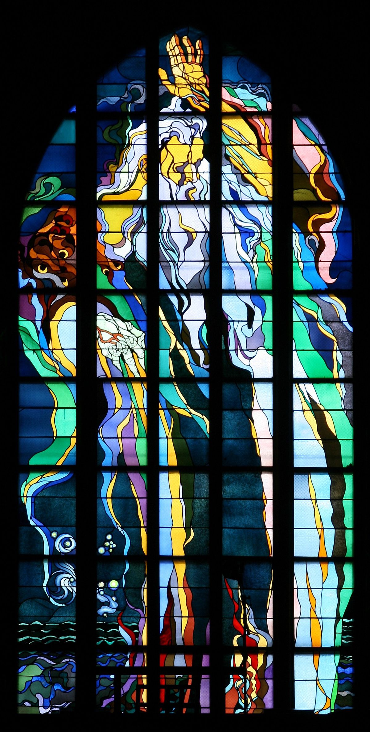Kraków - Church of St. Francis - Stained glass 01.jpg