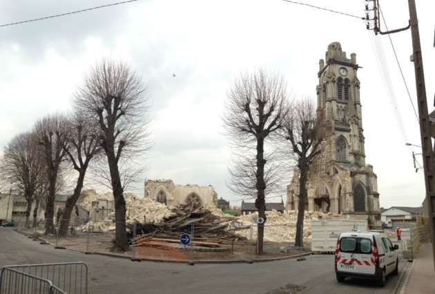 Pendant la démolition