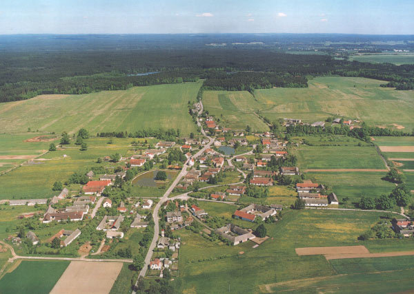 Obec Cep - letecký pohled