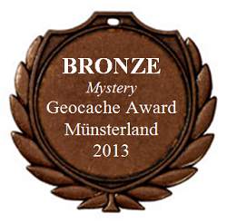 BRONZE (Mystery) - Geocaching Award Kreis Borken 2013 BRONZE (Mystery) - Geocaching Award Kreis Borken 2013