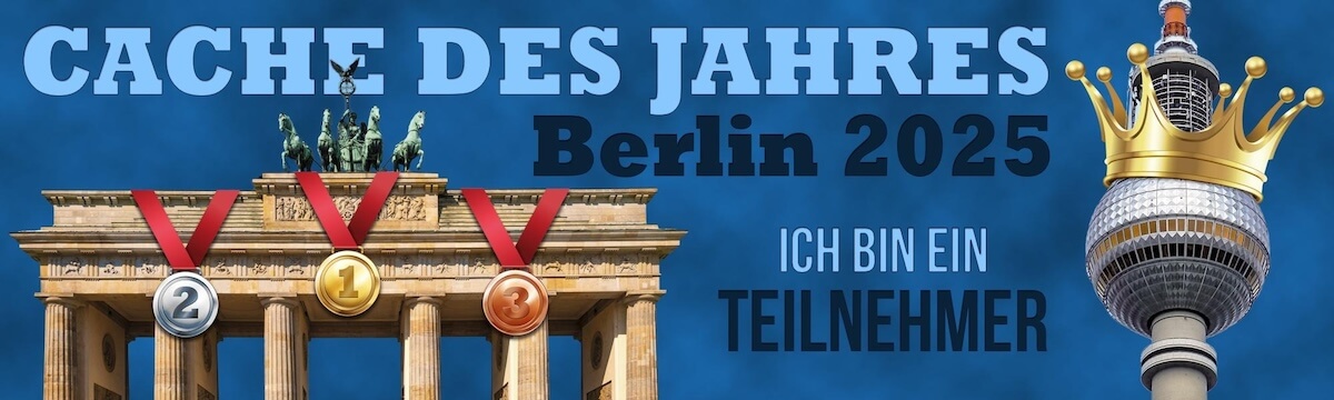 Cache des Jahres 2025 von Berlin Teilnehmerbanner