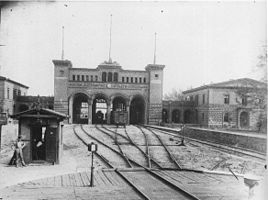 Der Bayerische Bahnhof um 1890