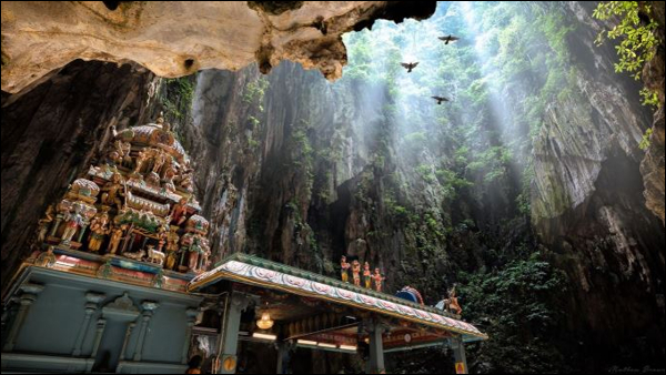 The famous Batu Caves sited in Kuala Lumpur Limestone