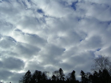 Stratocumulus Um dos vários aspectos visíveis da stratocumulus *