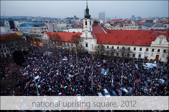 the square of protests, 2012
