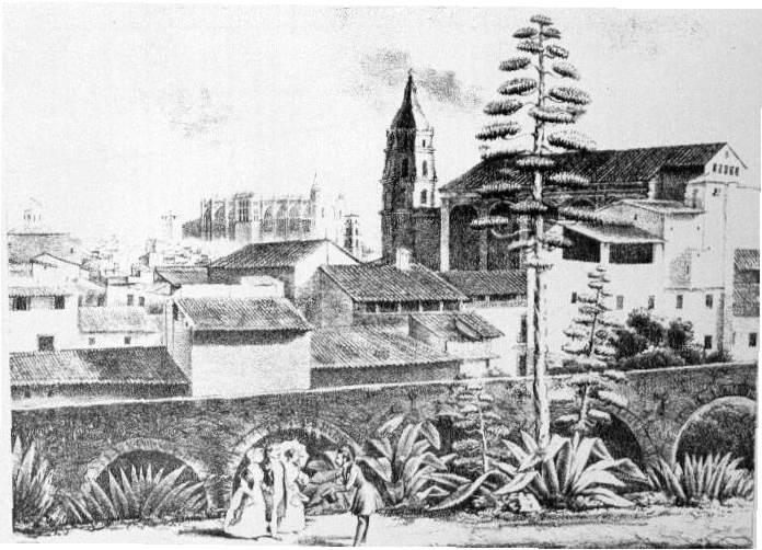 Fuente: Dibujo de Melchor Umbert y litografía de F. Muntaner. 1839
