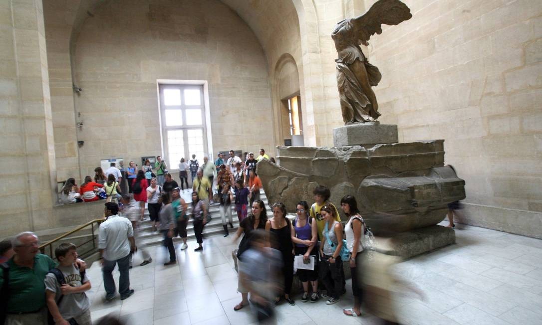  Vitória de Samotrácia, em exposição no Louvre Foto: LOIC VENANCE / AFP