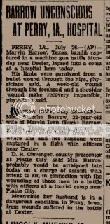 Newspaper about Buck in Hospital