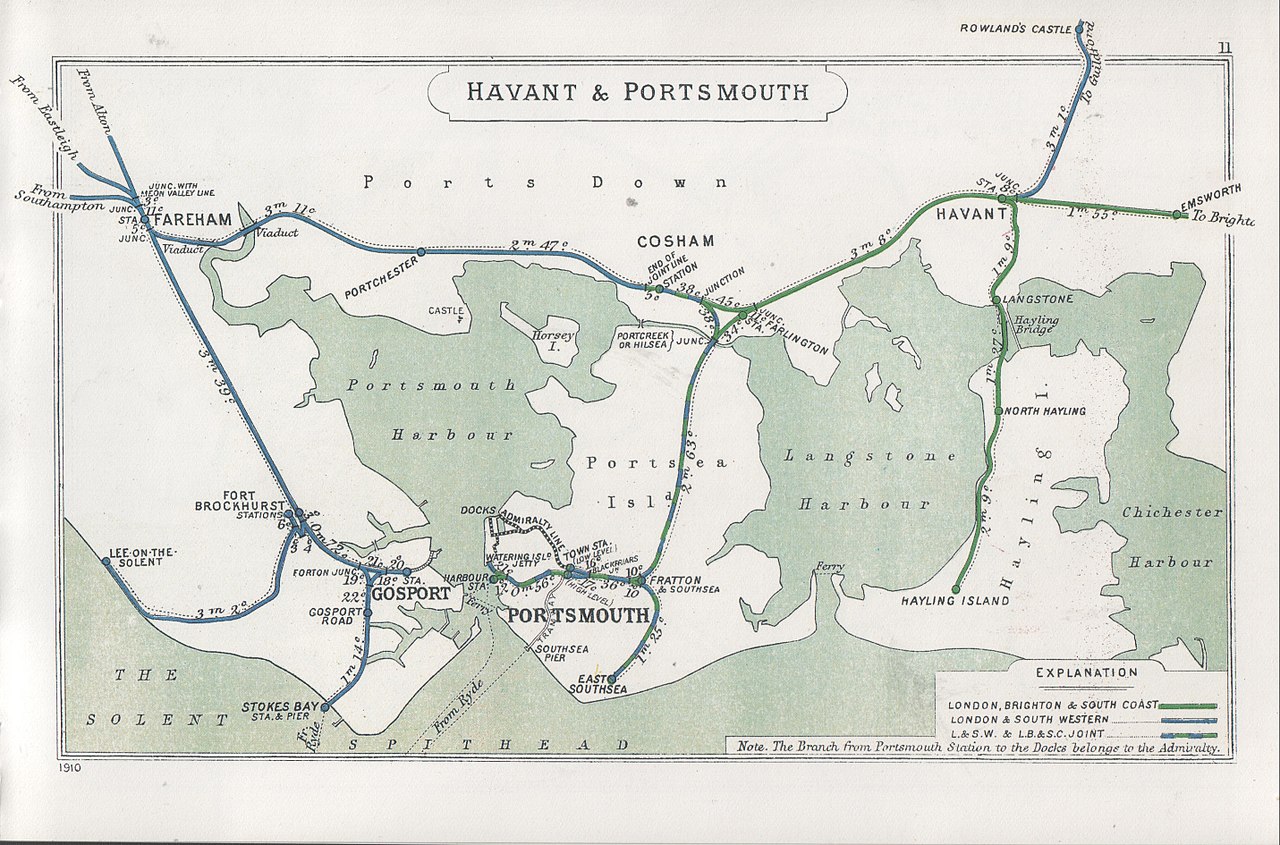 Railway map from 1910