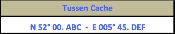 tussen cache coordinaat