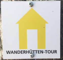 Wegweiser Hüttenwanderweg