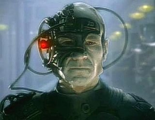 Captain Jean Luc Picard als Locutus von Borg