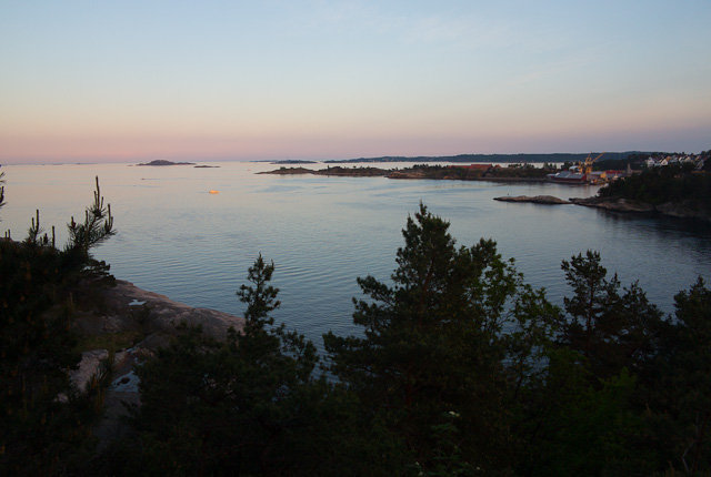 Fin kveldsstemning fra toppen.