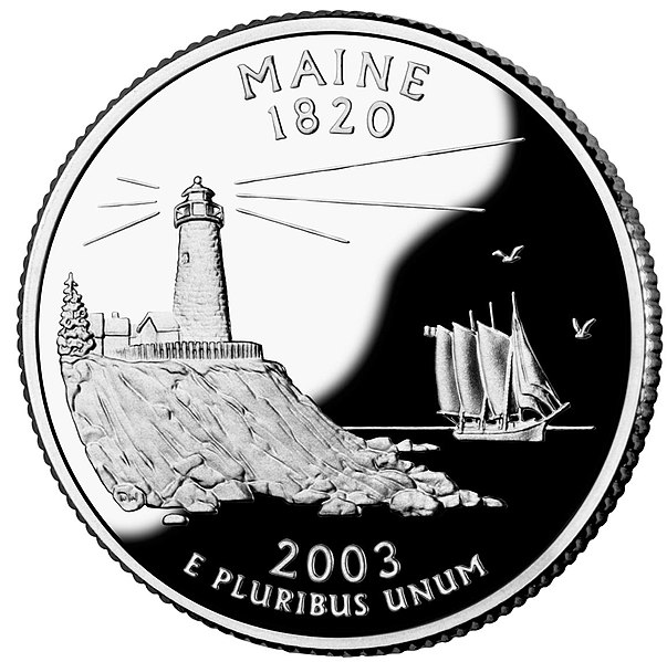Datei:Maine quarter, reverse side, 2003.jpg