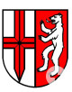 Wappen: rotes Nagelkreuz und silberner Bär