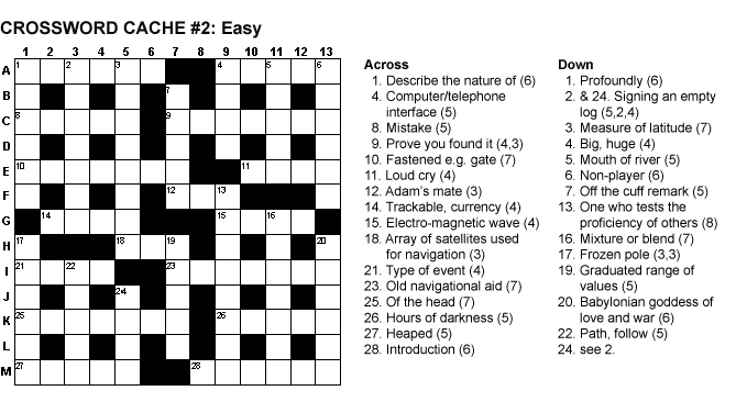 Easy Empty Crossword | crossword for kids