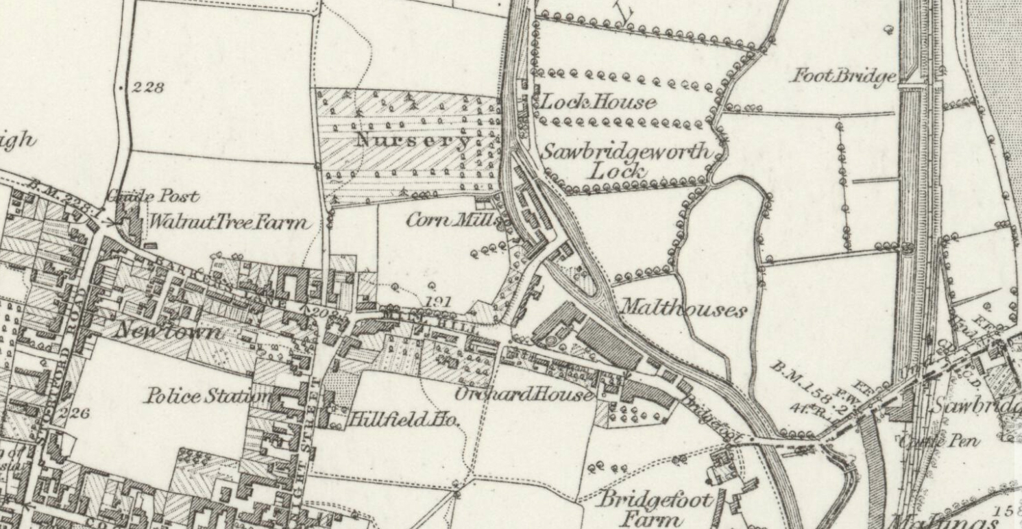 Sawbridgeworth Ordnance Survey Map 1874