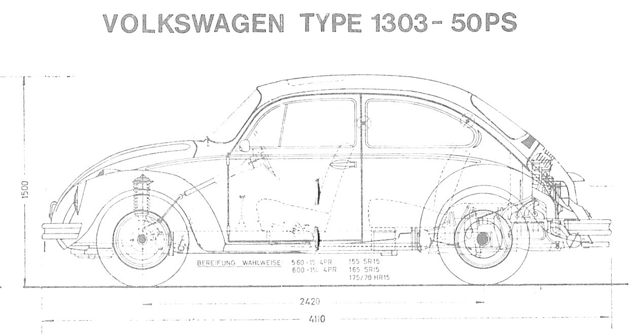VW 1303 (Scan aus dem Typenschein)