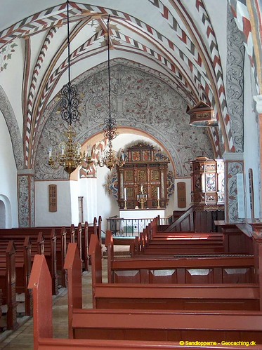 Udby Kirke - skibet. [The interior of Udby Church]