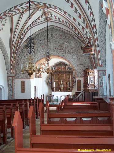 Udby Kirke - skibet. [The interior of Udby Church]