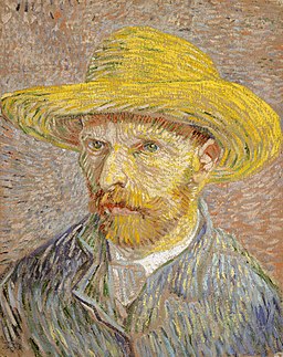 Van Gogh Self-Portrait with Straw Hat 1887