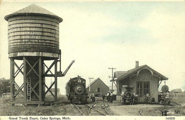 Photoette 16850 -- Grand Trunk Depot, Cedar Springs, Mich.