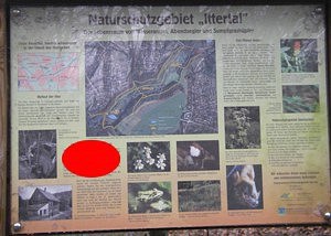 Schautafel Natuschutzgebiet Ittertal