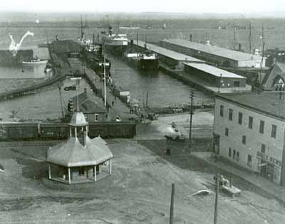 View of tourist pagoda and Port Arthur, circa 1909