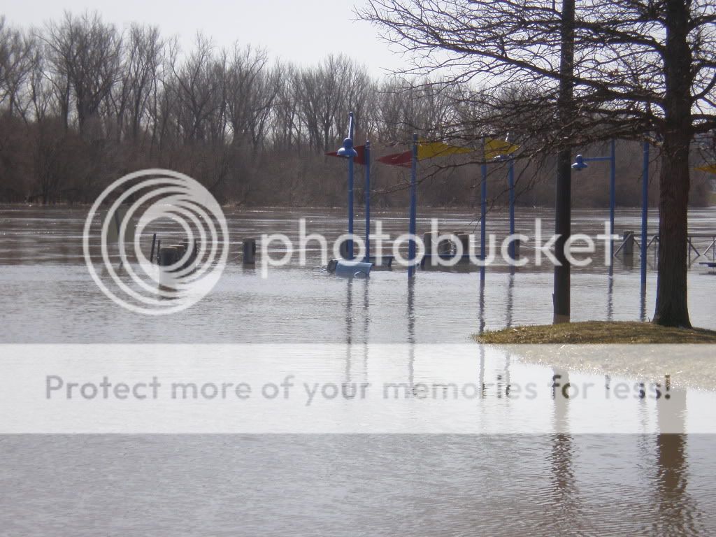 flood water at gas dock