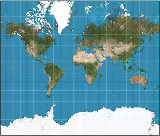 Example for the Mercator projection SW