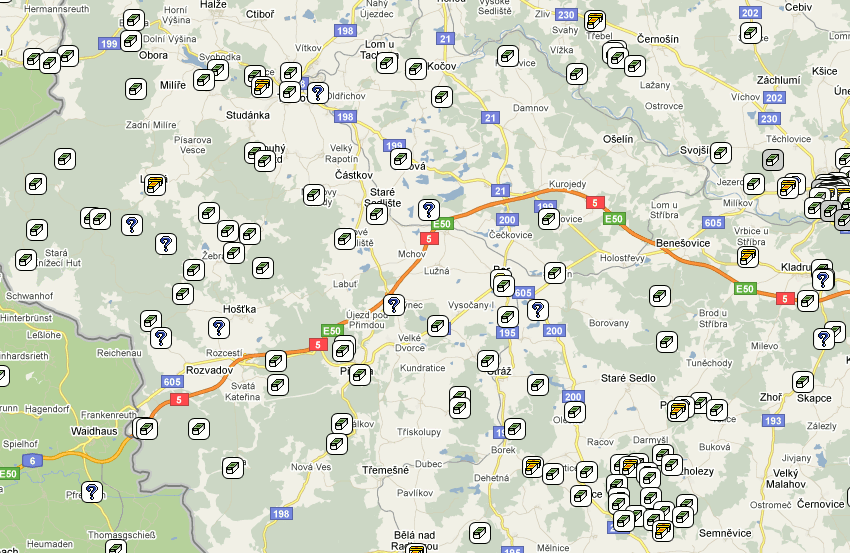 mapa kesek