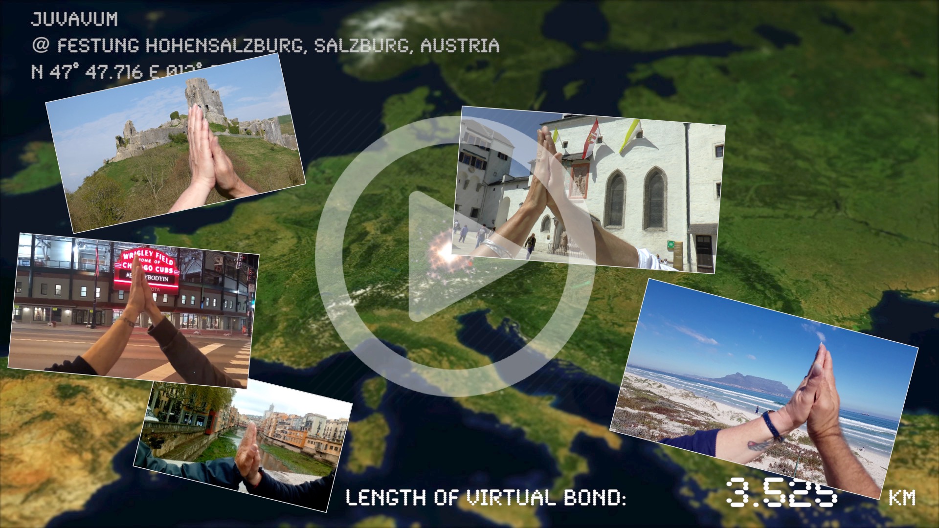 [title picture: THE VIRTUAL CACHE. You see a kind of high five hands]