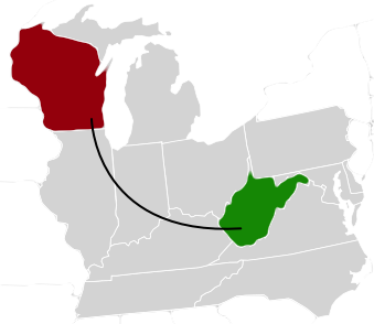 Wisconsin to West Virginia