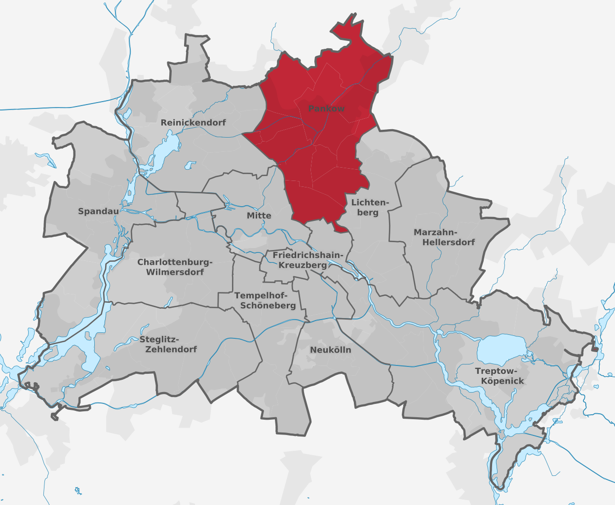 Bezirk Pankow - Quelle: https://de.m.wikipedia.org/wiki/Datei:Berlin_Bezirk_Pankow_(labeled).svg