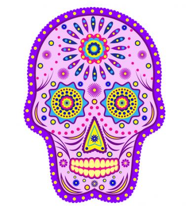 Purple sugar skull; © Iuliia Skorupych | Dreamstime.com